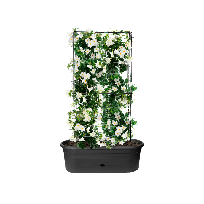 green basics jardiniere treillis 80cm living noir